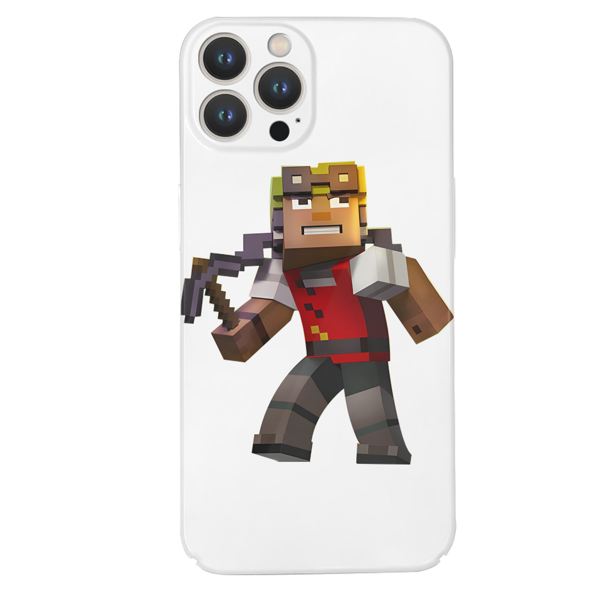 （画像用） マインクラフト ブロックの世界 Minecraft MC Block world 【iPhone 14シリーズ対応】ハードケース